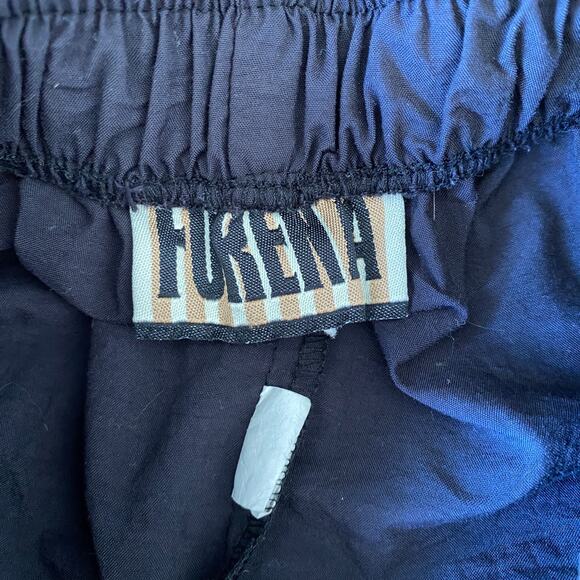 Black Elastic Waist Shorts Tie Closure Small Pocket Accent Forena - Picture 5 of 6